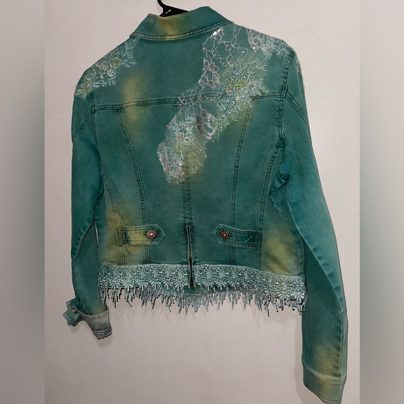 Rare Vintage beaded Denim Jacket - Picture 9 of 10